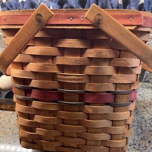 Longaberger Brown Basket with Elegant Accents